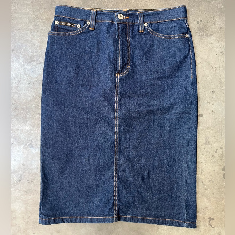 Dolce & Gabbana Midi Pencil Denim Skirt